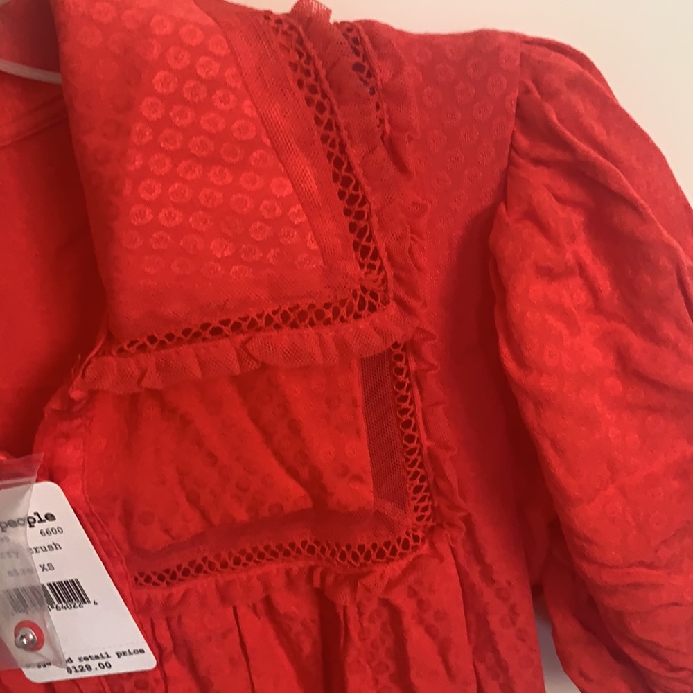 NWT Free People Cherry Crush Dress Extra Small - Picture 6 of 12